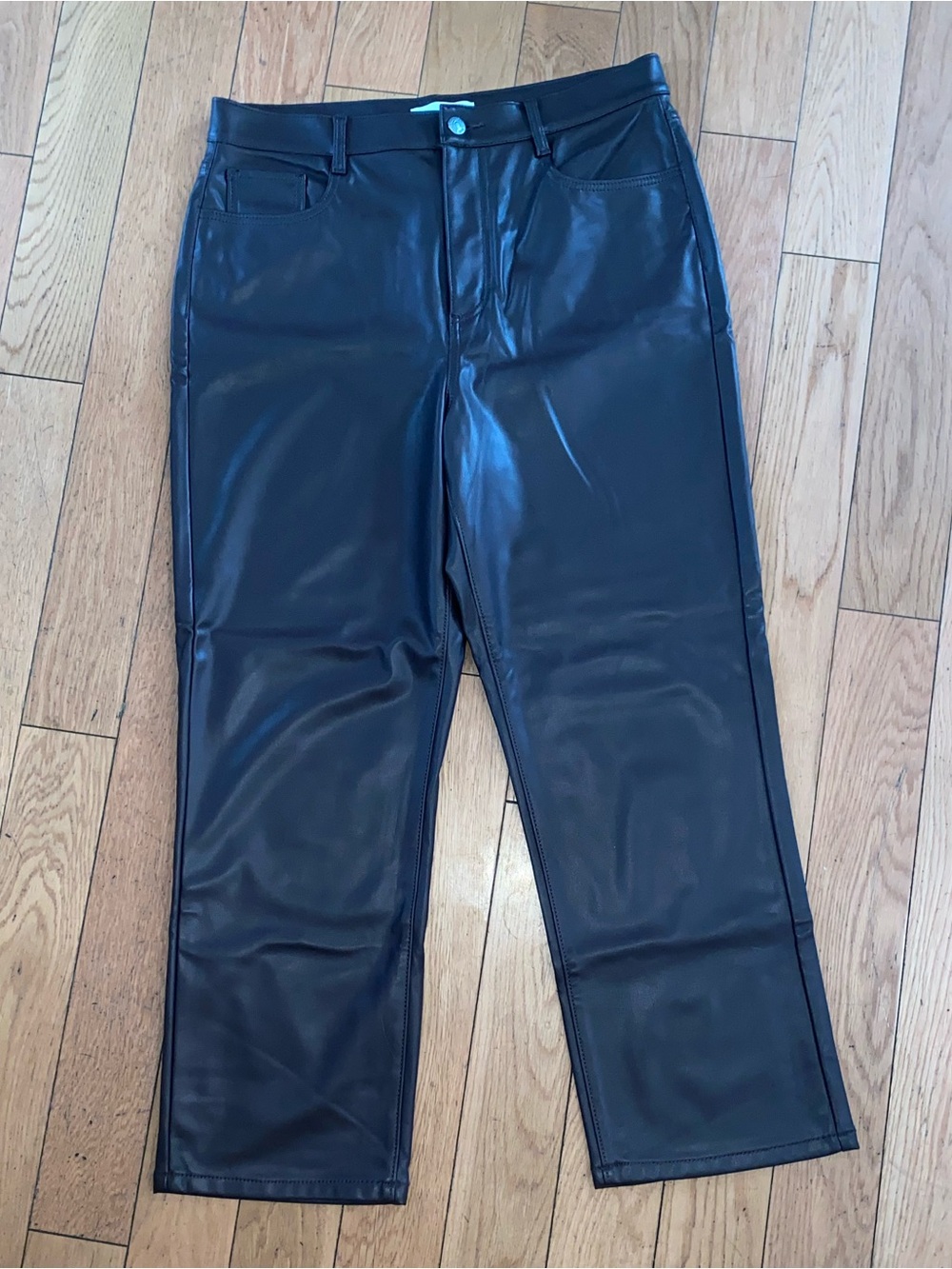 LOFT Chocolate Brown Faux Leather Pants